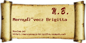 Mernyávecz Brigitta névjegykártya